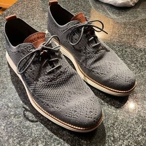 Cole Haan Men's Grey Knit Oxford Shoes